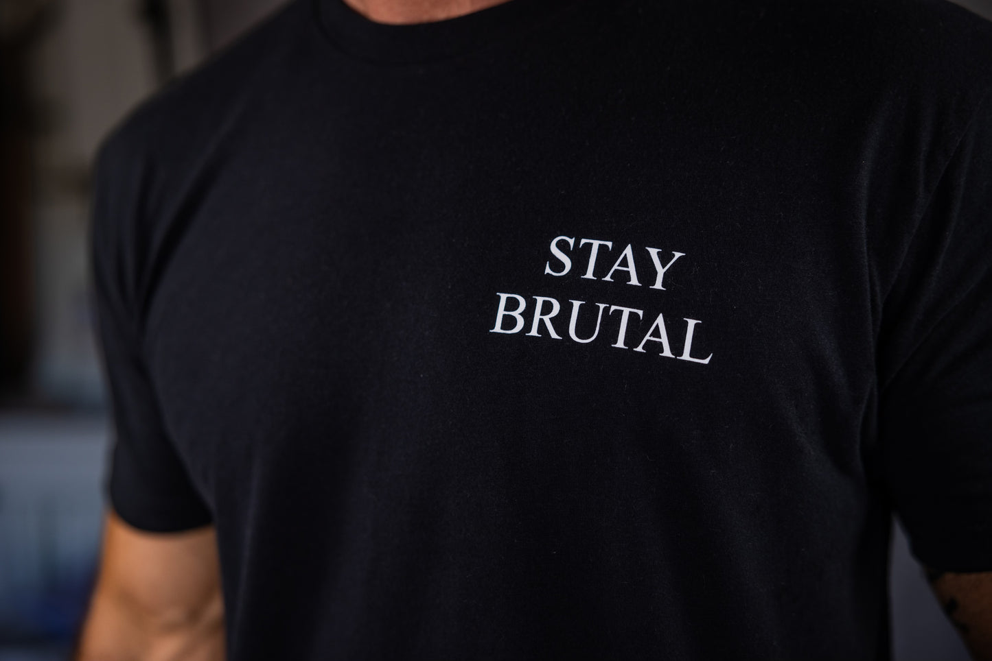 Stay Brutal & Bang Hammers, Black T-Shirt