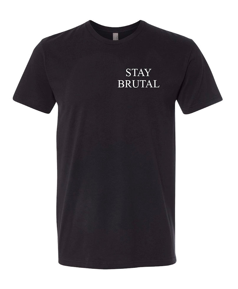 Stay Brutal & Bang Hammers, Black T-Shirt